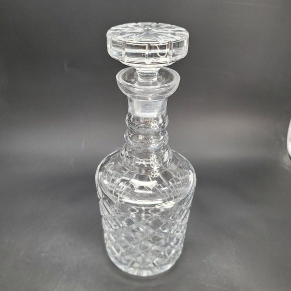Wedgwood Lead Crystal Decanter Round Lidded 11" Heavy Beautiful! Cr607 - Picture 3 of 8